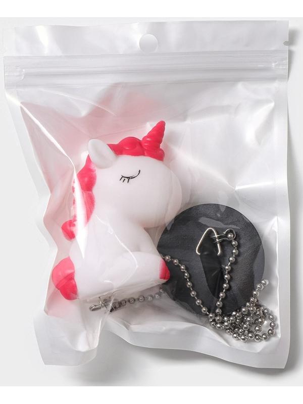 Пробка для ванны с игрушкой Доляна «Единорог», (диаметр верха 4,4 см, низа 3,9 см), цвет белый