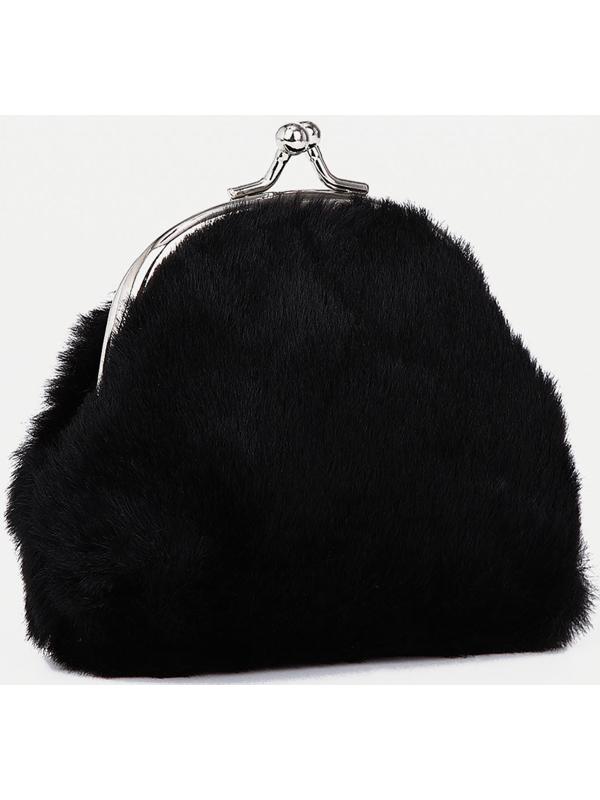 Кошелёк на фермуаре, цвет чёрный