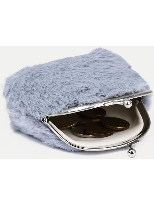 Кошелёк на фермуаре, цвет серый