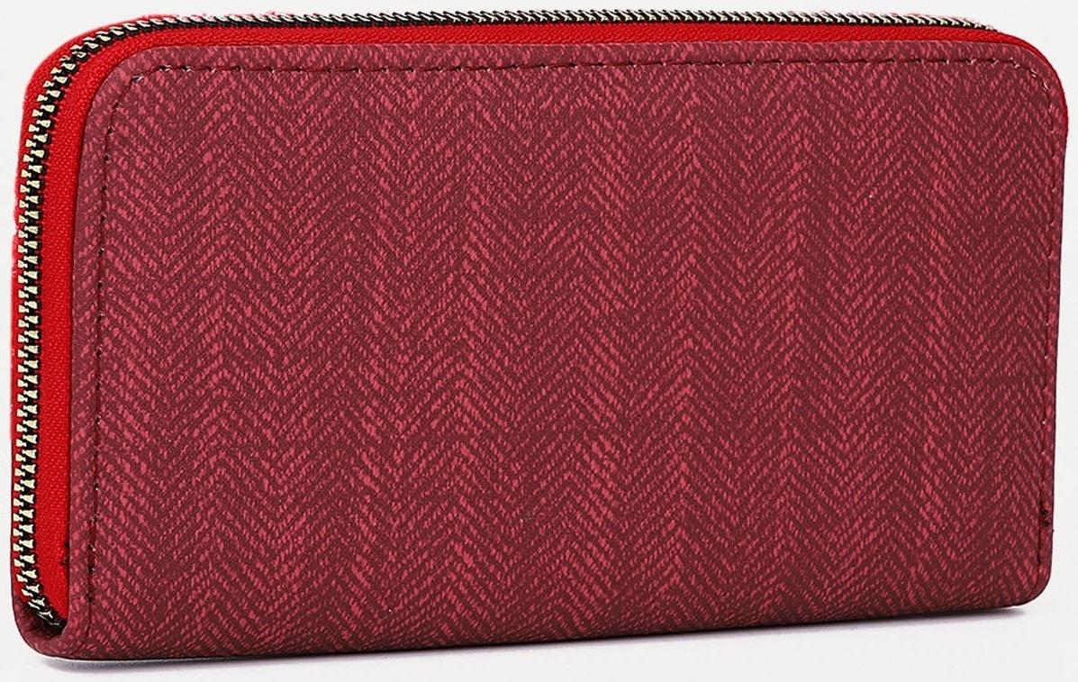 Кошелёк на молнии, цвет красный