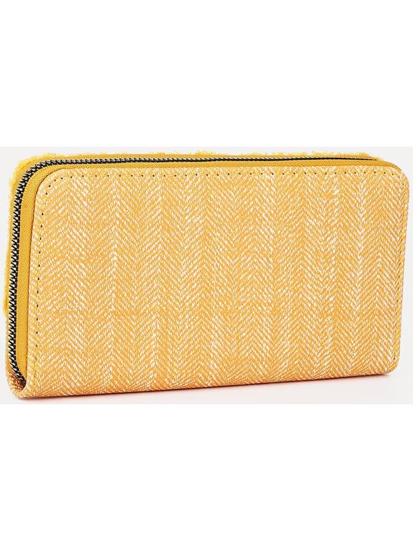 Кошелёк на молнии, цвет жёлтый