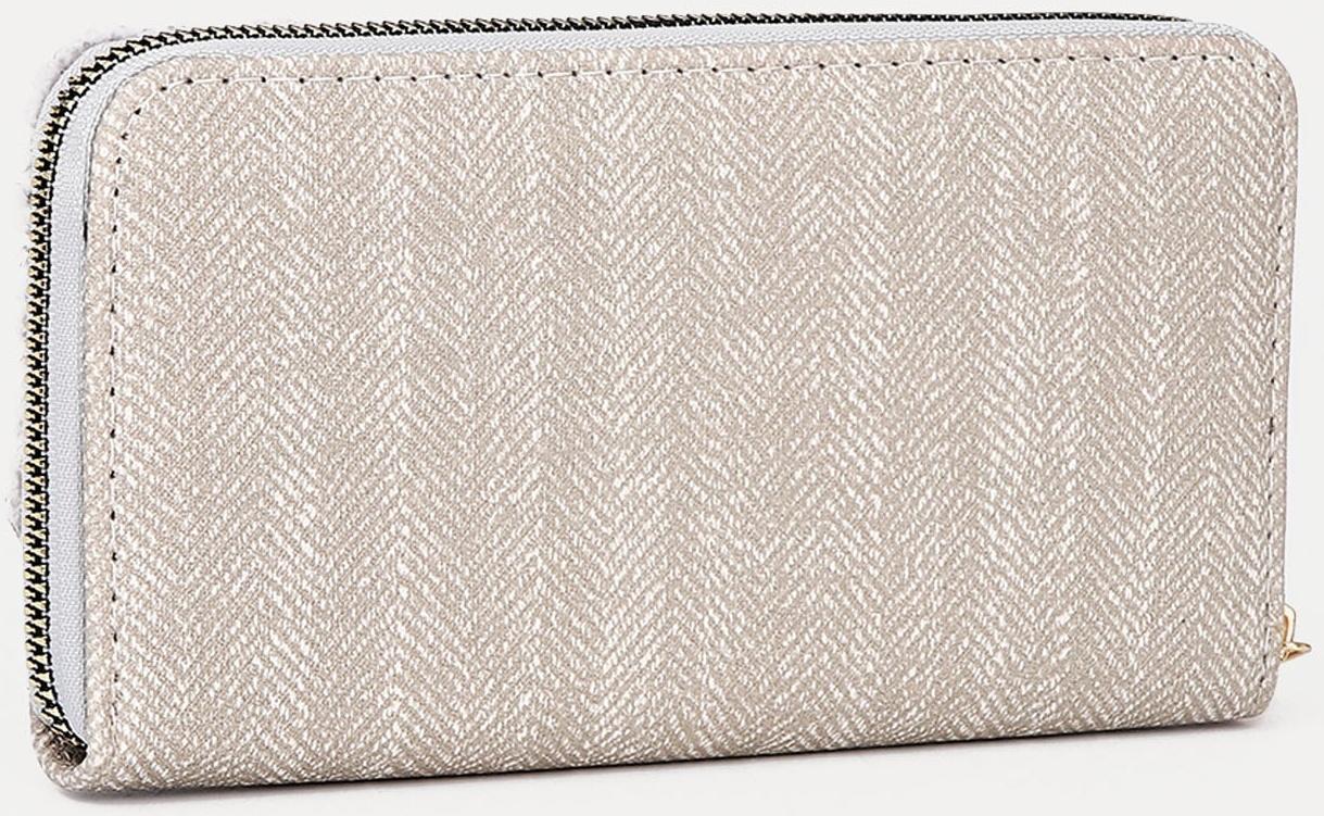 Кошелёк на молнии, цвет серый