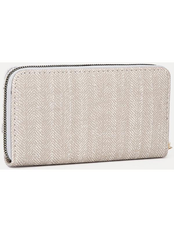 Кошелёк на молнии, цвет серый