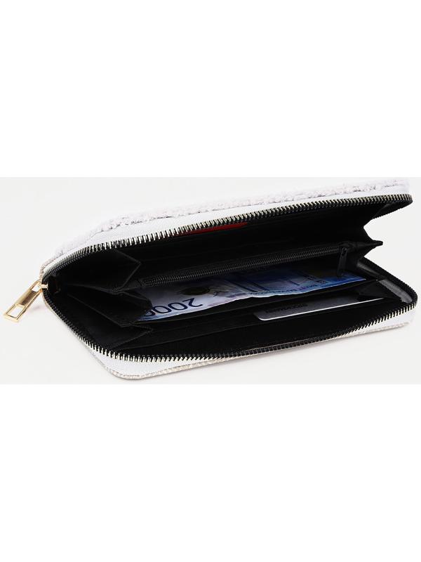 Кошелёк на молнии, цвет серый