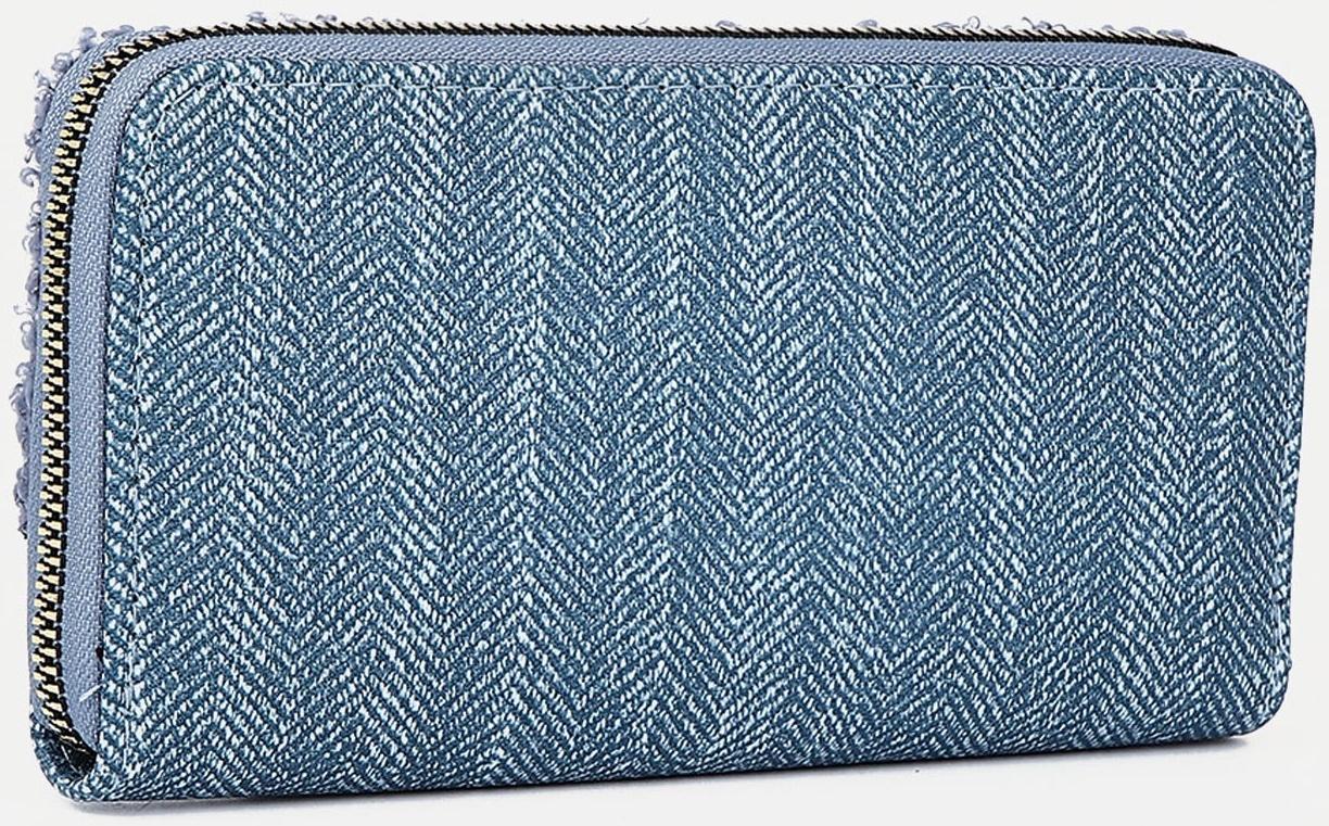 Кошелёк на молнии, цвет синий