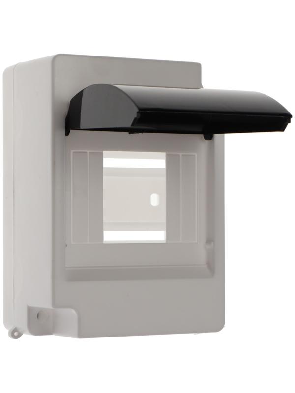 Щит Luazon Lighting ЩРН-П-4, на 4 модуля, IP30, с крышкой, навесной, пластик, цвет белый