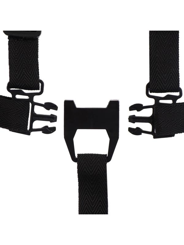 Ремень безопасности пятиточечный, универсальный в коляску/стульчик для кормления/автокресло детское, цвет чёрный