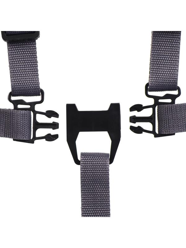 Ремень безопасности пятиточечный, универсальный в коляску/стульчик для кормления/автокресло детское, цвет серый