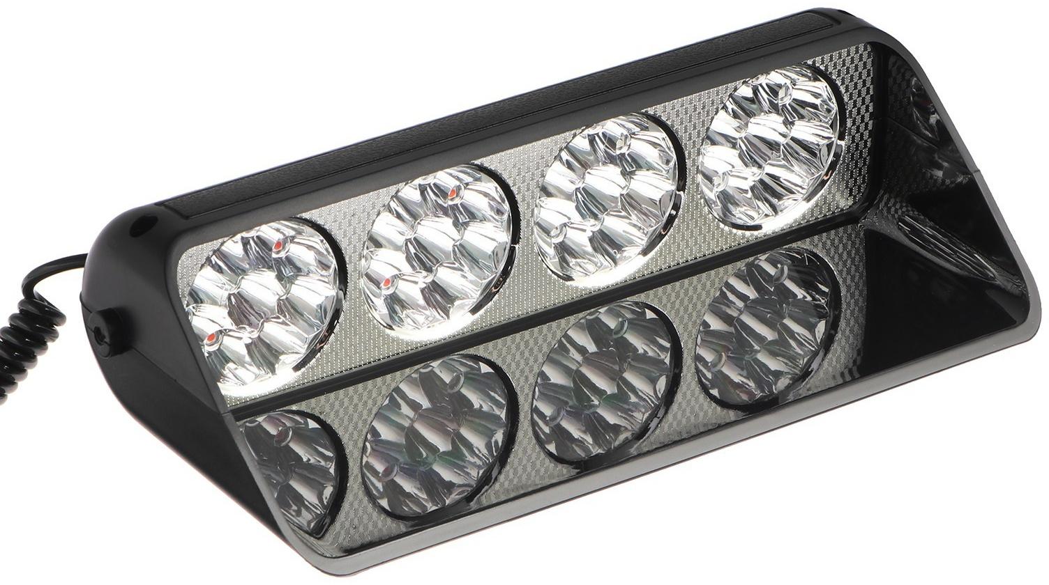 Сигнальный стробоскоп под лобовое стекло 36 LED, 12В, 15 режимов, красно-синий