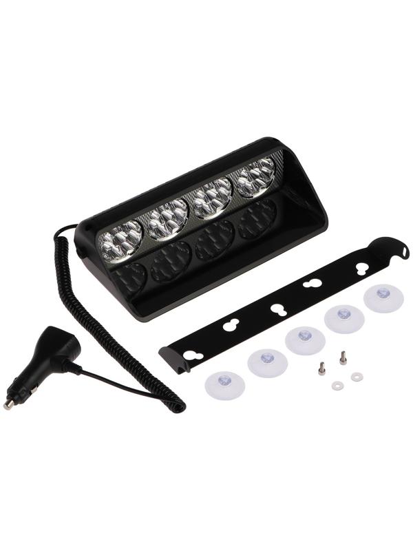 Сигнальный стробоскоп под лобовое стекло 36 LED, 12В, 15 режимов, красно-синий