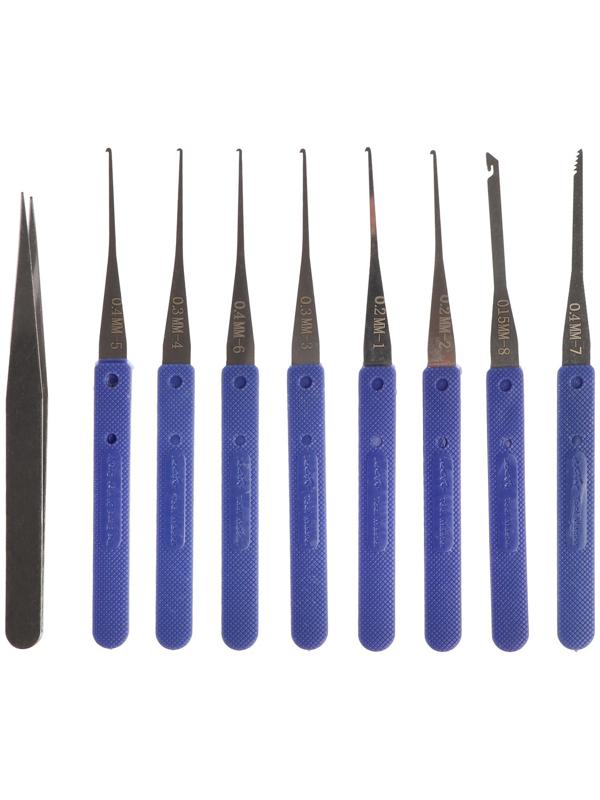 Ключ для ремонта замков автомобиля, набор 9 предметов