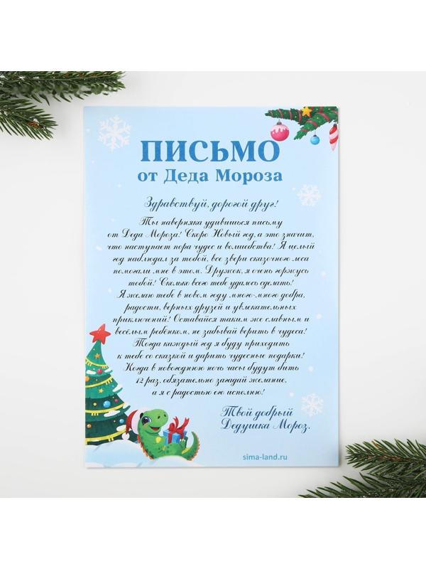 Подарочный набор: блокнот-раскраска, грамота, письмо от Дедушки Мороза «Дино»