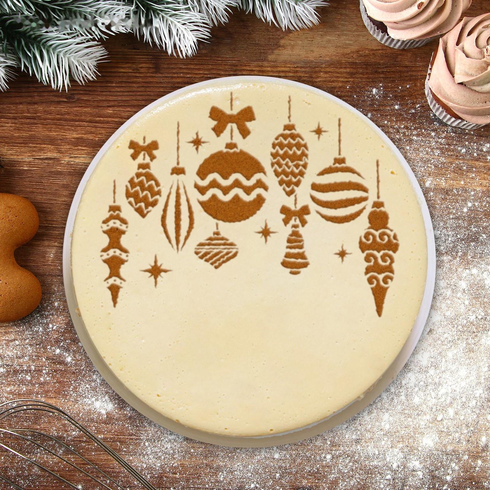 Набор круглых трафаретов «Новогодний», 22.4 х 19 см, 6 шт