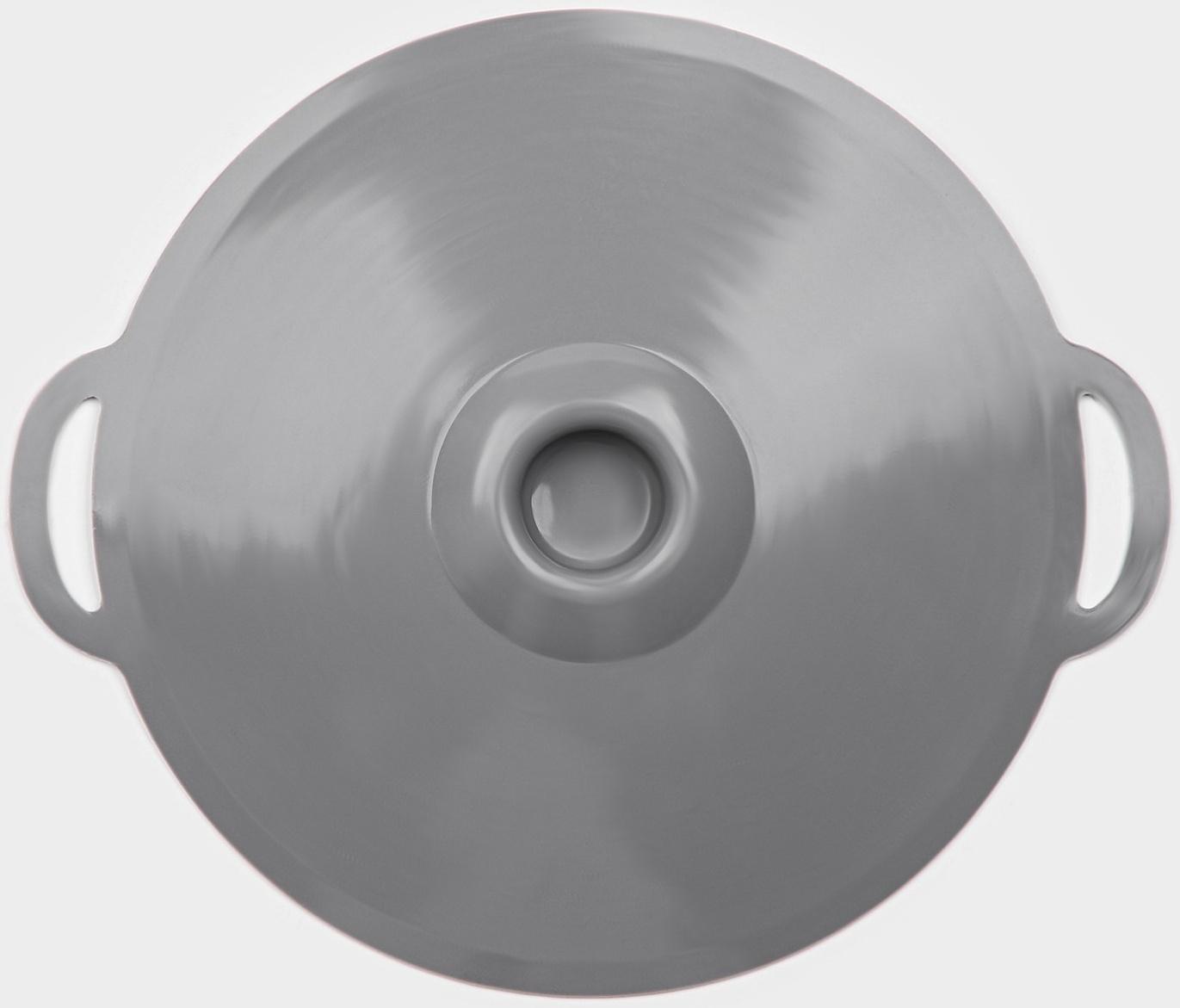 Силиконовая универсальная крышка Доляна, d=27,5 см, цвет серый