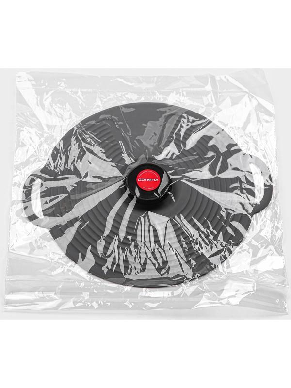 Силиконовая универсальная крышка Доляна, d=27,5 см, цвет серый