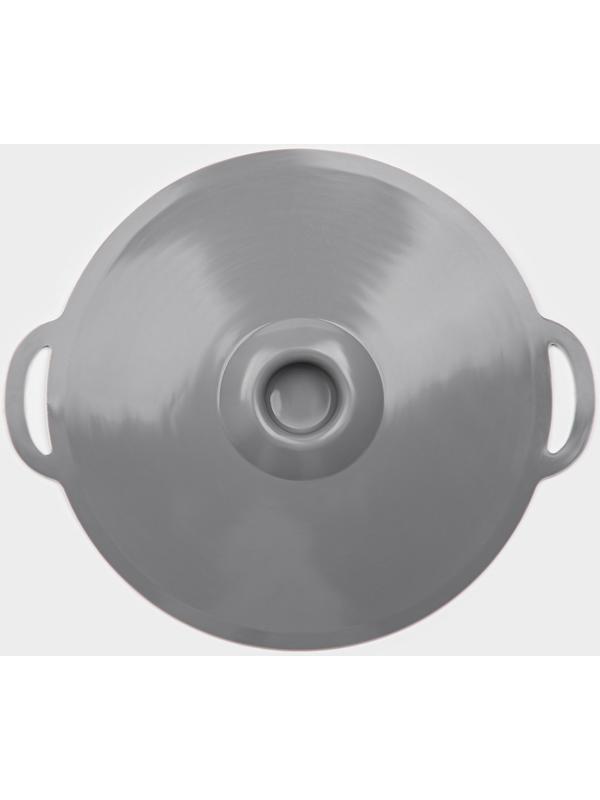 Силиконовая универсальная крышка Доляна, d=27,5 см, цвет серый