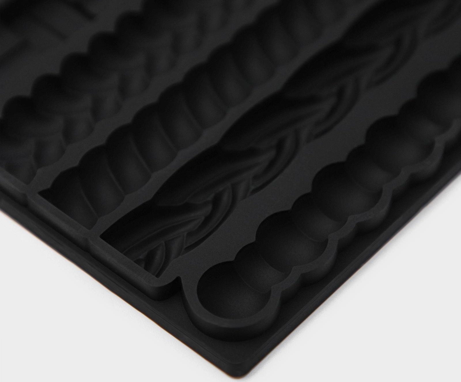 Силиконовый молд Доляна «Узоры», 25,5×12,5×1 см, цвет графит