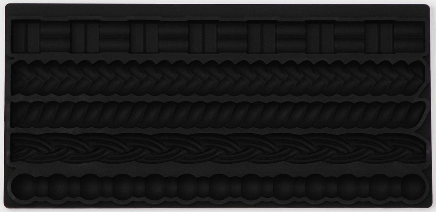 Силиконовый молд Доляна «Узоры», 25,5×12,5×1 см, цвет графит