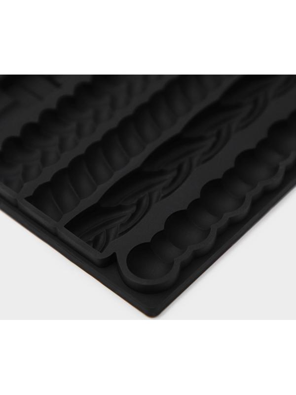 Силиконовый молд Доляна «Узоры», 25,5×12,5×1 см, цвет графит