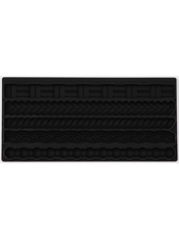 Силиконовый молд Доляна «Узоры», 25,5×12,5×1 см, цвет графит