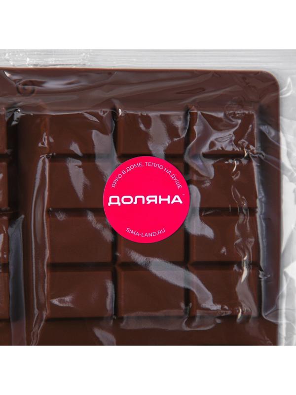 Форма силиконовая для шоколада Доляна «Плитка», 27,2×17,6×1 см, 6 ячеек (7,5×7,5см) , цвет коричневый
