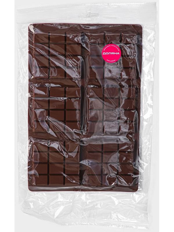 Форма силиконовая для шоколада Доляна «Плитка», 27,2×17,6×1 см, 6 ячеек (7,5×7,5см) , цвет коричневый
