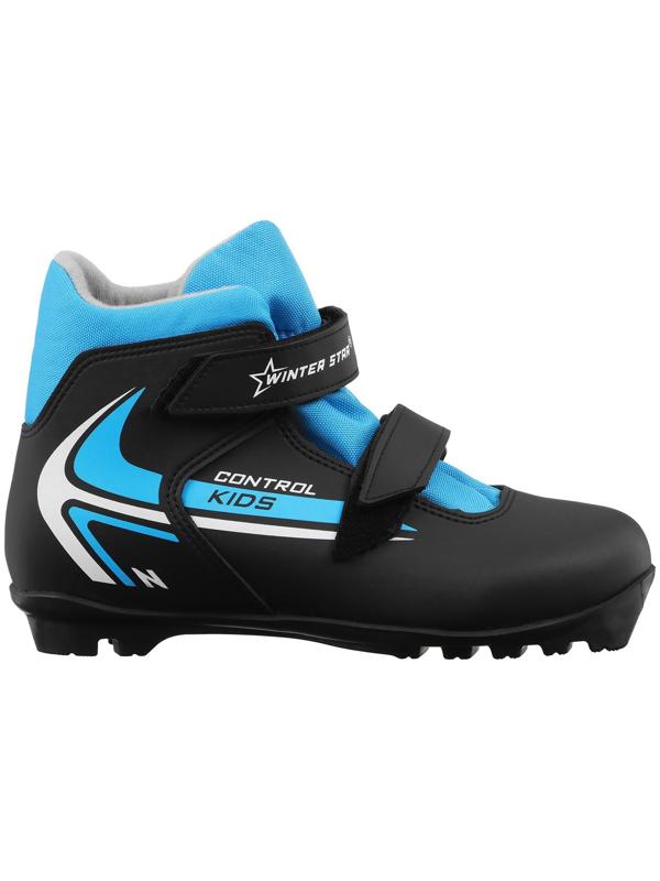 Ботинки лыжные детские Winter Star control kids, NNN, р. 36, цвет чёрный, лого синий