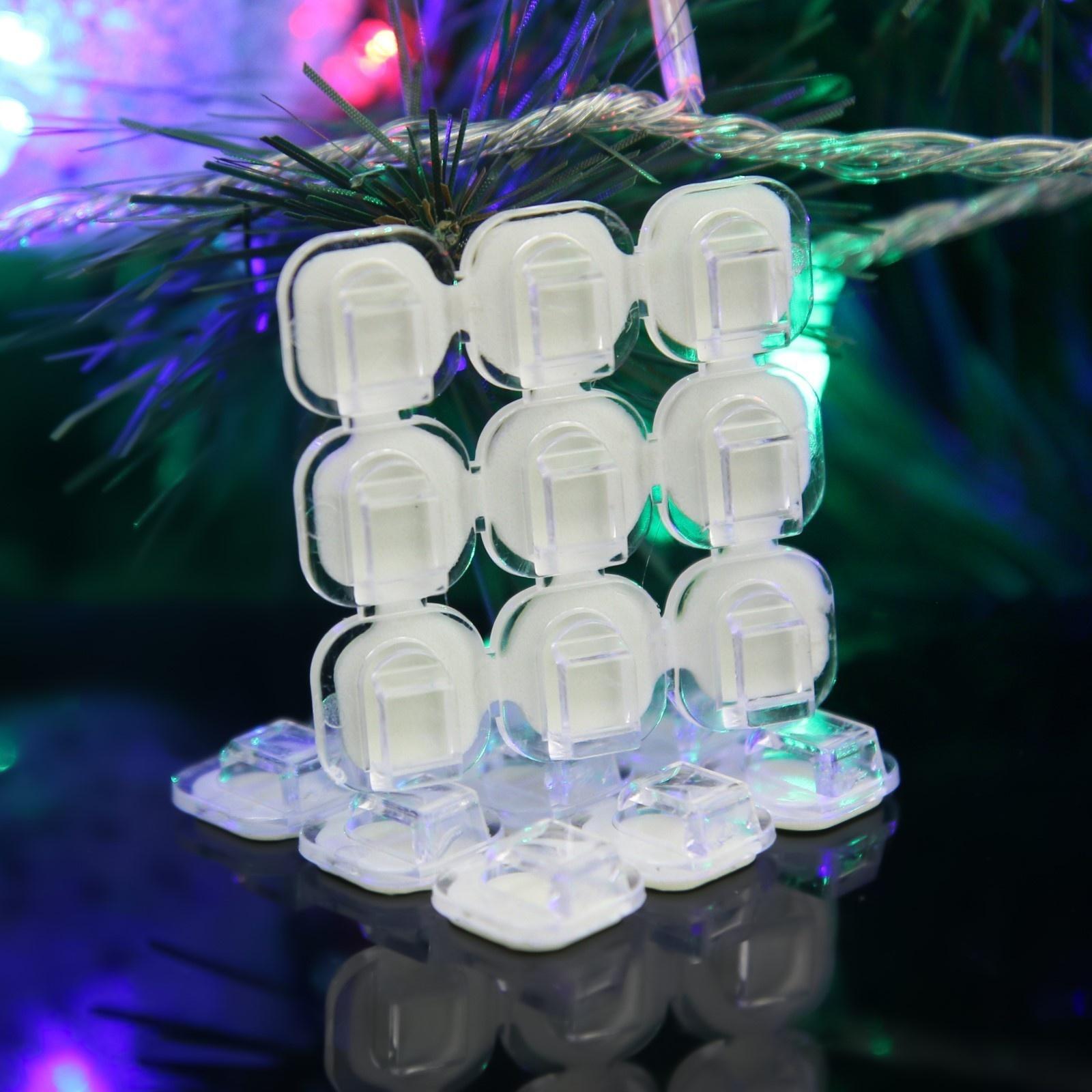 Держатель самоклеящийся для проводов и гирлянд ТУНДРА krep, 15х15 мм, 54 шт.