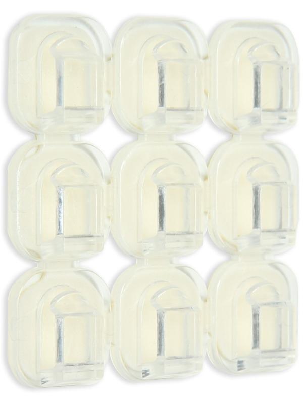 Держатель самоклеящийся для проводов и гирлянд ТУНДРА krep, 15х15 мм, 54 шт.