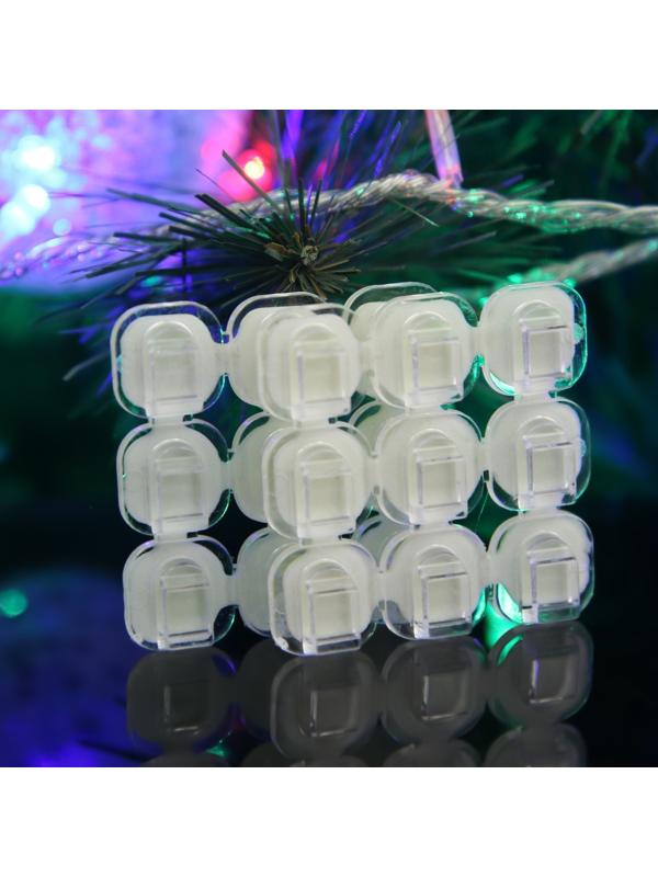 Держатель самоклеящийся для проводов и гирлянд ТУНДРА krep, 15х15 мм, 54 шт.