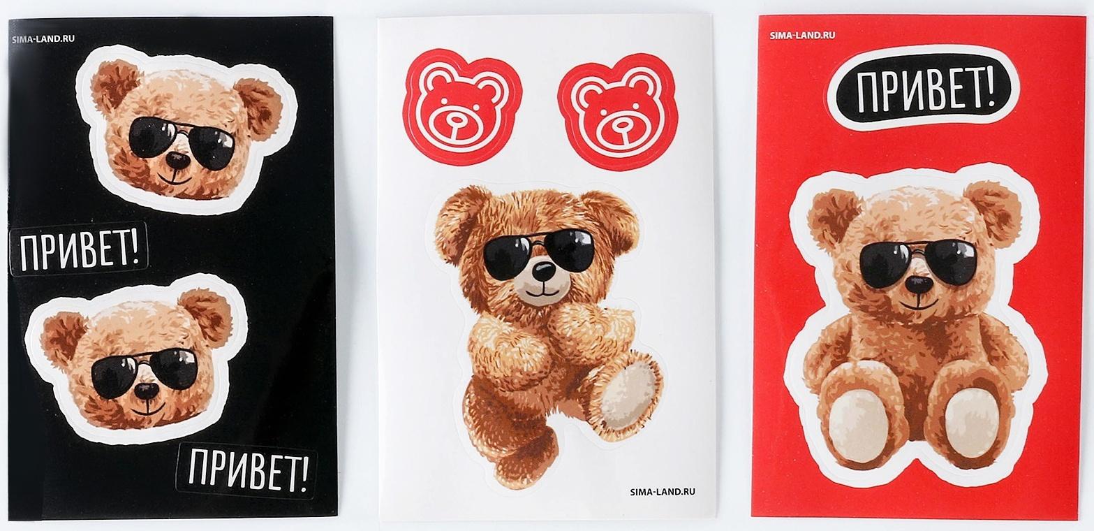 Игрушка-антистресс «Медвежонок» с наклейками МИКС