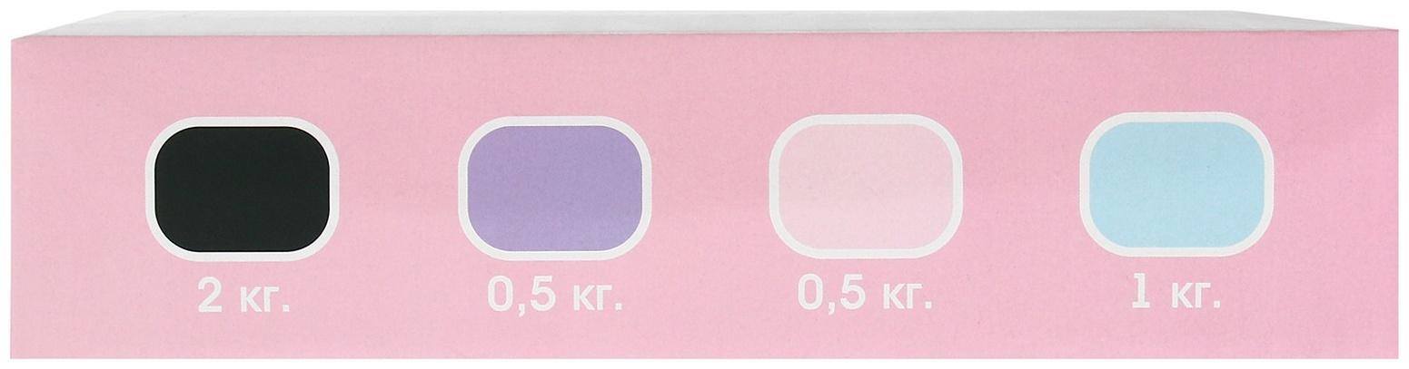 Гантели ONLYTOP для универсального отягощения, 2 шт., 0,5 кг, цвет розовый
