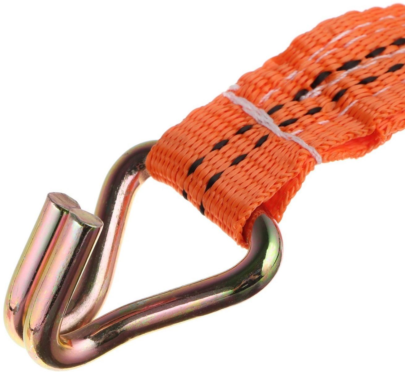 Стяжка груза TORSO с механизмом 110 мм, ширина ленты 25 мм, нагрузка 200/400 кг, длина 4 м