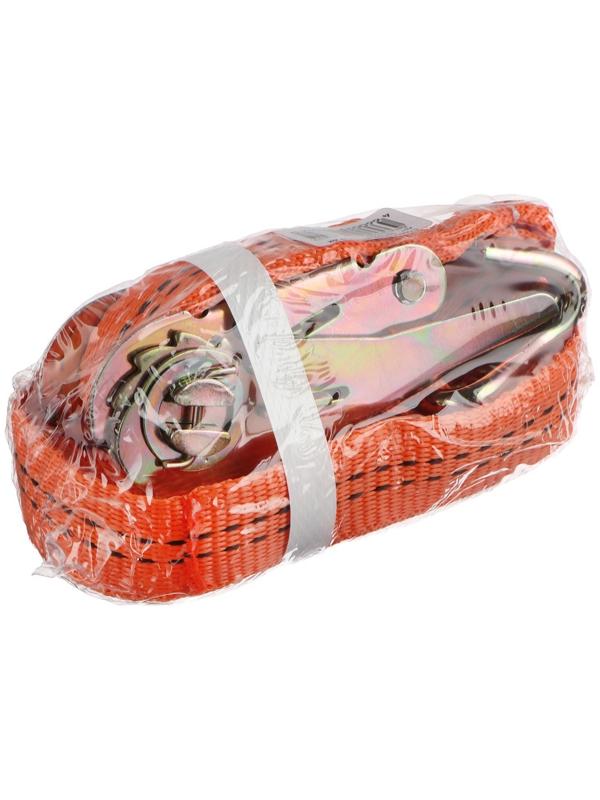 Стяжка груза TORSO с механизмом 110 мм, ширина ленты 25 мм, нагрузка 200/400 кг, длина 4 м