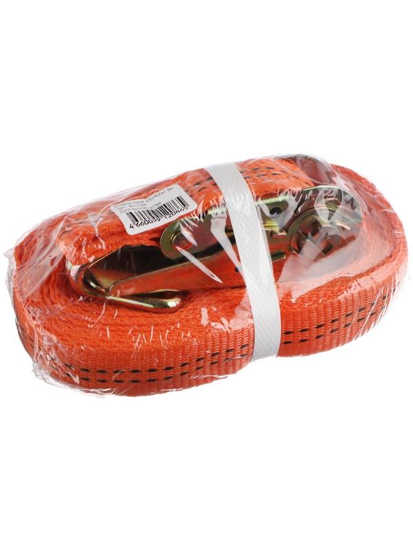 Стяжка груза TORSO с механизмом 110 мм, ширина ленты 25 мм, нагрузка 200/400 кг, длина 8 м