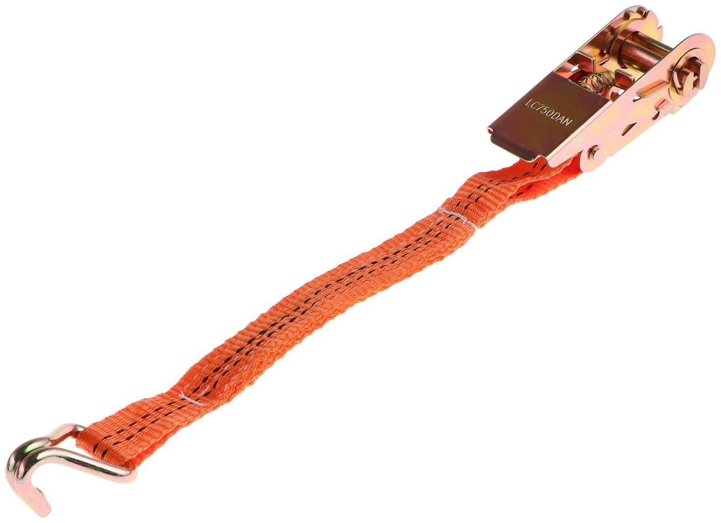 Стяжка груза TORSO с механизмом 110 мм, ширина ленты 25 мм, нагрузка 400/800 кг, длина 4 м