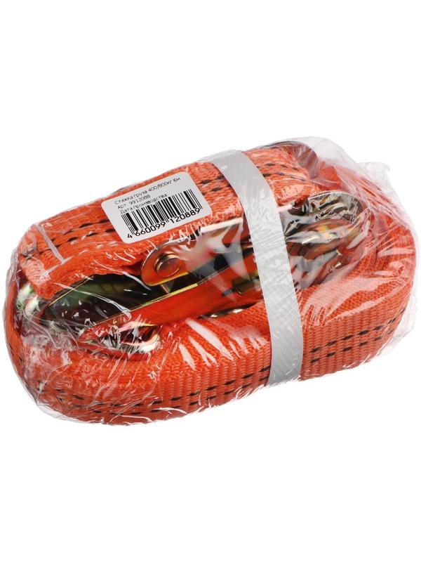 Стяжка груза TORSO с механизмом 110 мм, ширина ленты 25 мм, нагрузка 400/800 кг, длина 6 м