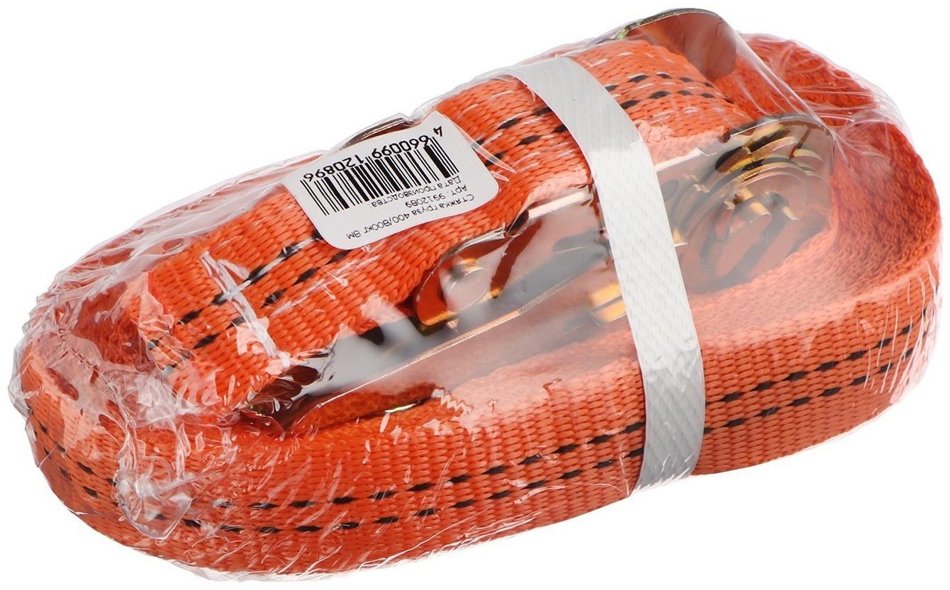 Стяжка груза TORSO с механизмом 110 мм, ширина ленты 25 мм, нагрузка 400/800 кг, длина 8 м