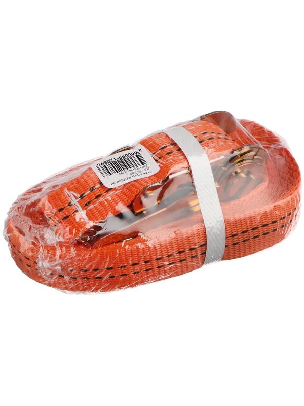 Стяжка груза TORSO с механизмом 110 мм, ширина ленты 25 мм, нагрузка 400/800 кг, длина 8 м