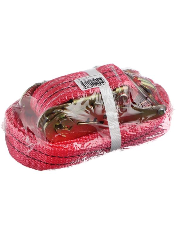 Стяжка груза TORSO с механизмом 110 мм, ширина ленты 38 мм, нагрузка 2/4 т, длина 6 м