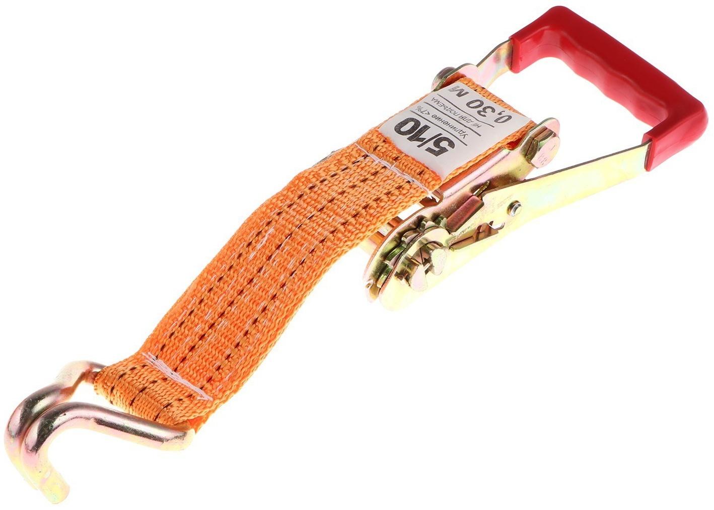 Стяжка груза TORSO с механизмом 230 мм, ширина ленты 50 мм, нагрузка 5/10 т, длина 10 м