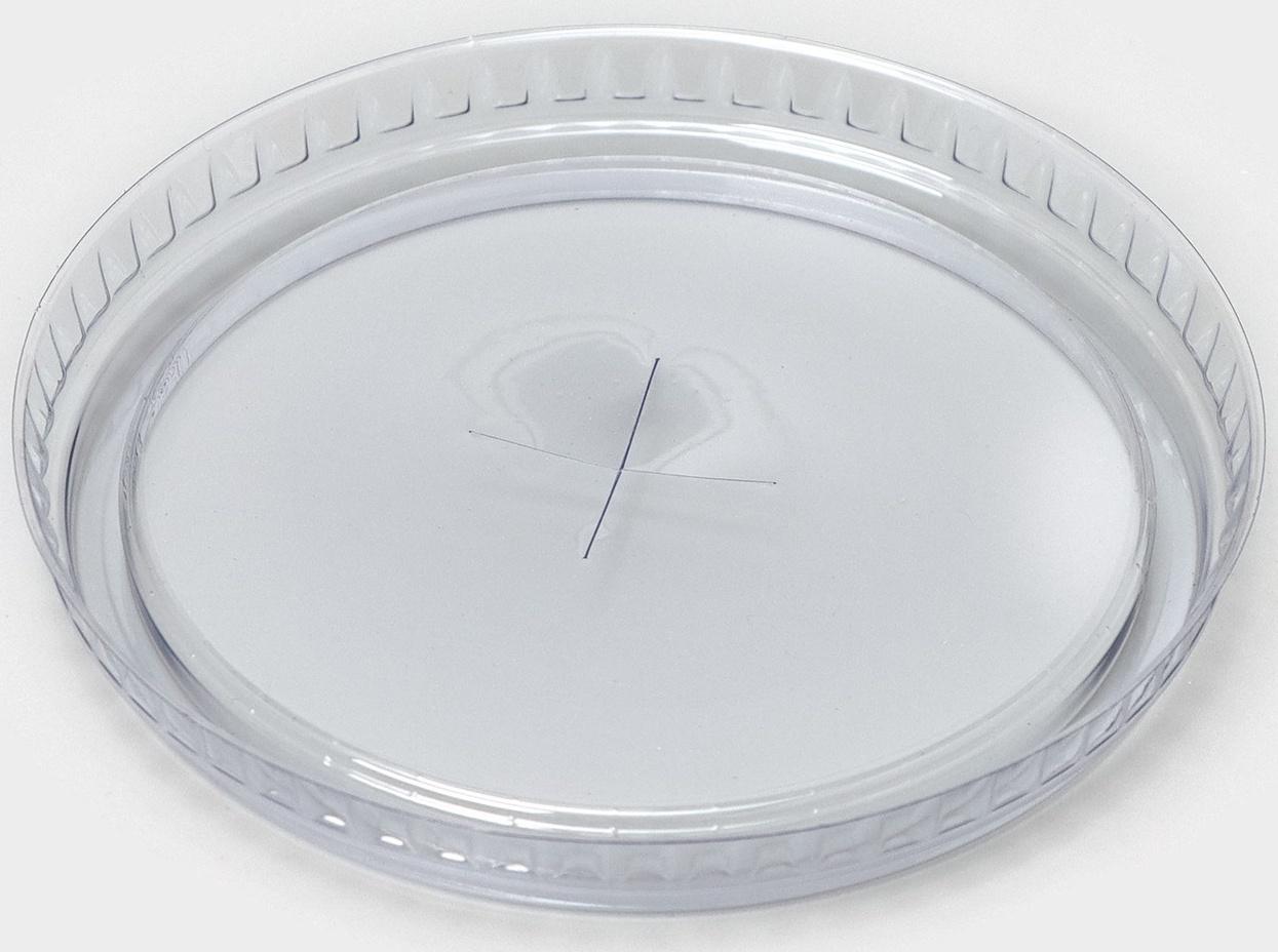 Крышка одноразовая для стакана с отверстием под трубочку, d=9,5 см, цвет прозрачный