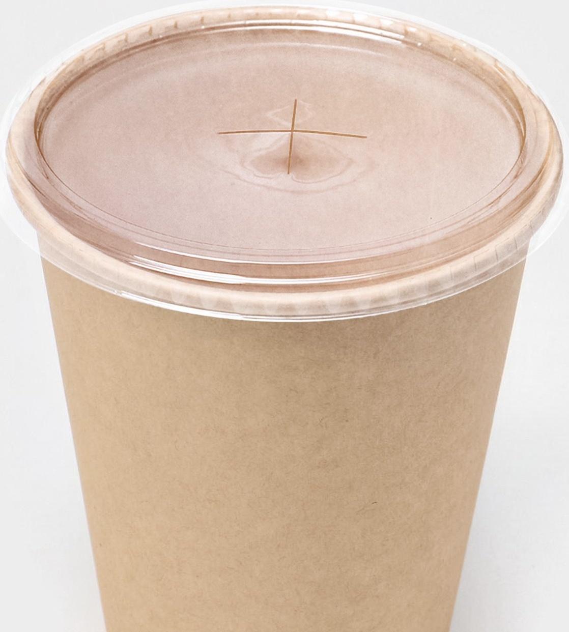 Крышка одноразовая для стакана с отверстием под трубочку, d=9,5 см, цвет прозрачный