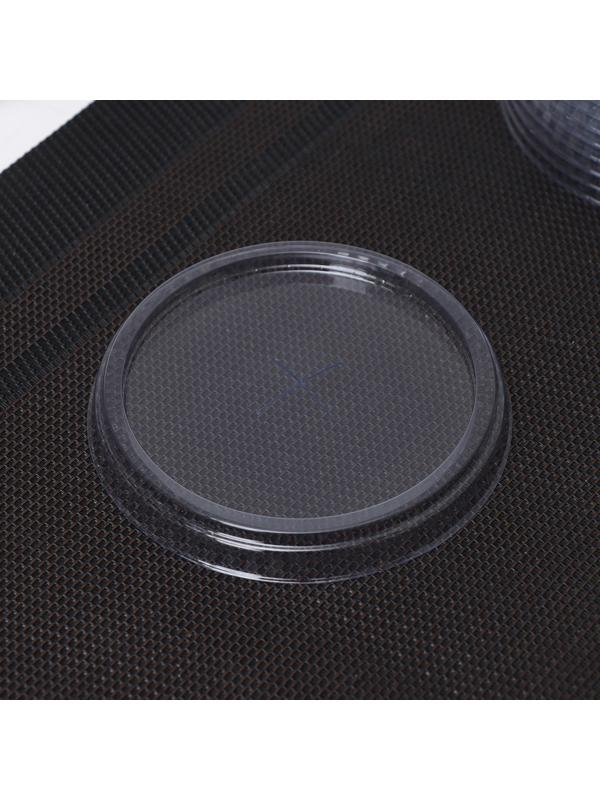 Крышка одноразовая для стакана с отверстием под трубочку, d=9,5 см, цвет прозрачный