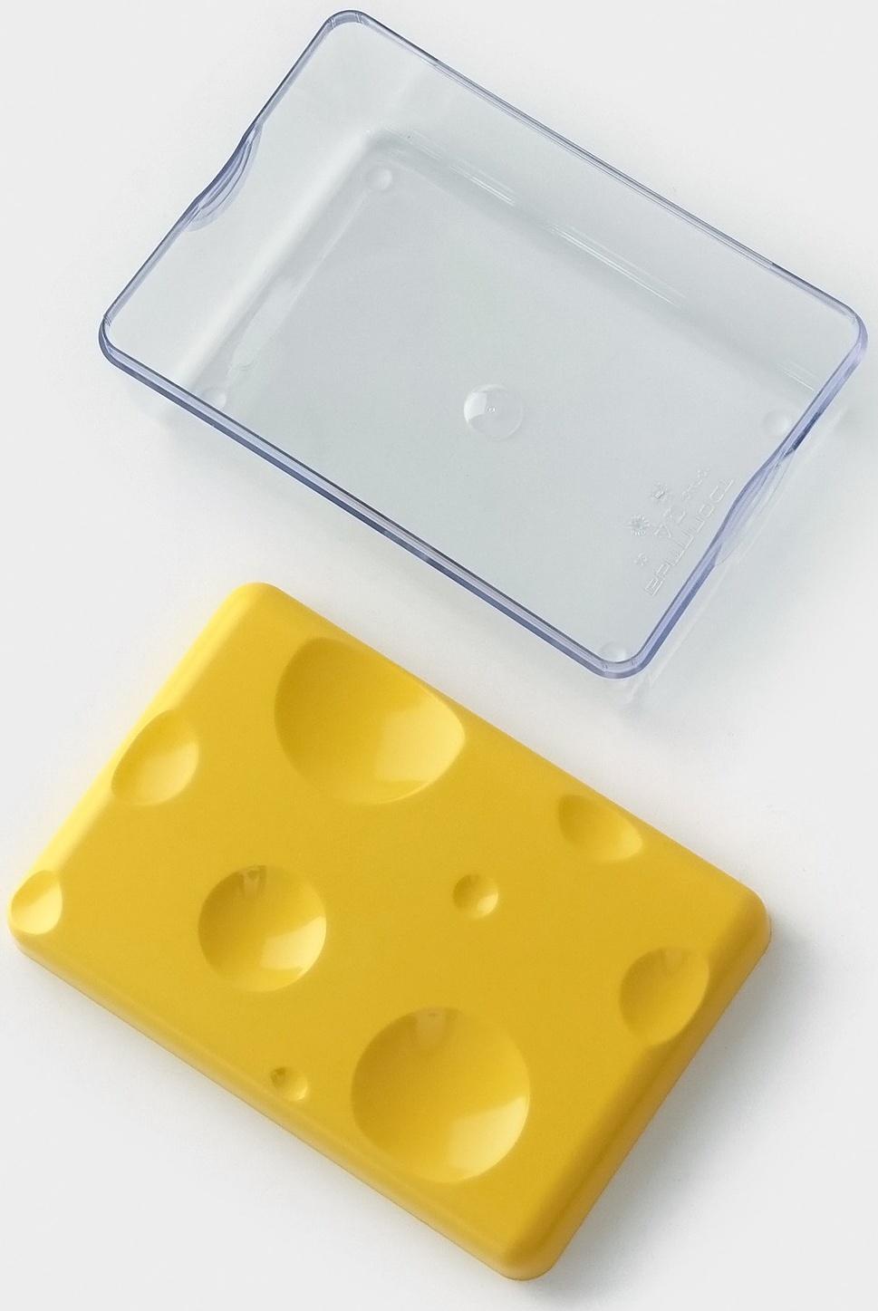 Контейнер для сыра RICCO, 16×11×7см, цвет жёлтый