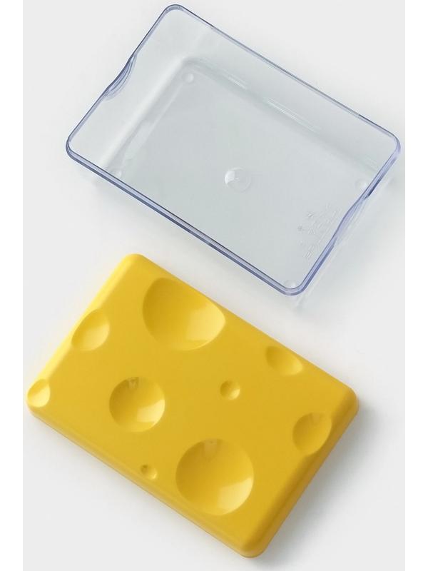 Контейнер для сыра RICCO, 16×11×7см, цвет жёлтый