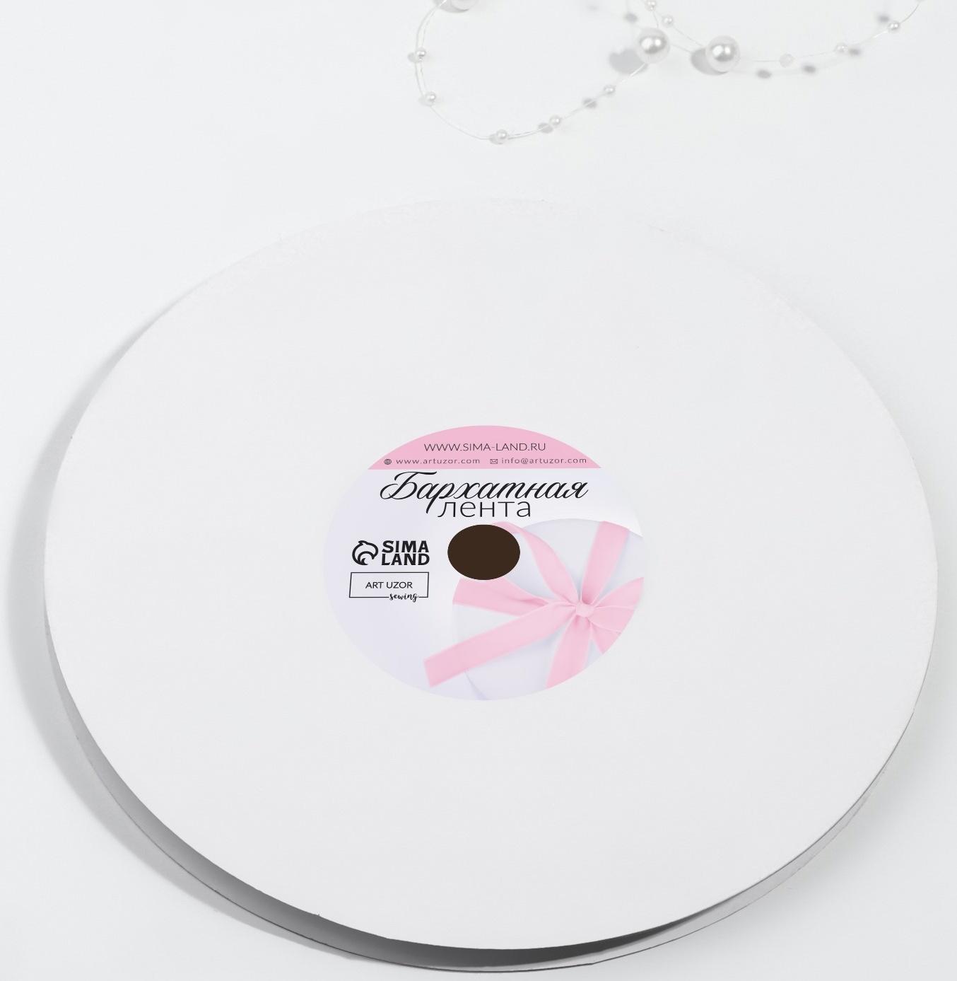 Лента бархатная, с серебряным люрексом, 6 мм, 18 ± 1 м, цвет чёрный №03