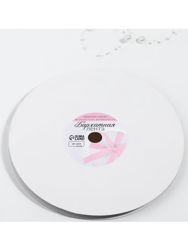 Лента бархатная, с серебряным люрексом, 6 мм, 18 ± 1 м, цвет чёрный №03