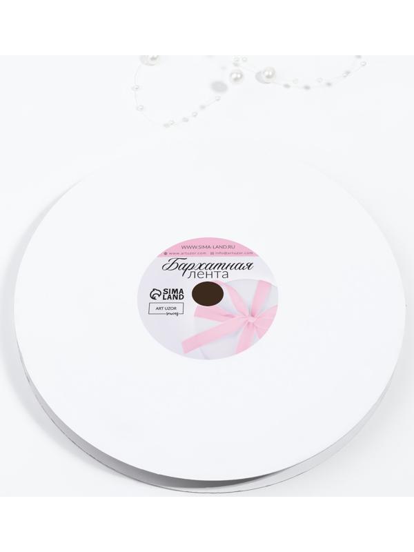 Лента бархатная, с серебряным люрексом, 10 мм, 18 ± 1 м, цвет чёрный №03