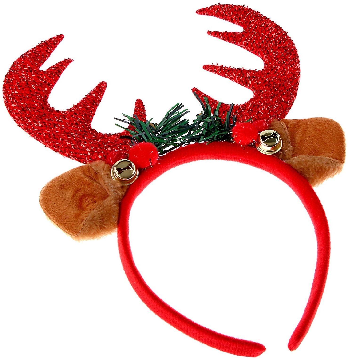 Карнавальный ободок «Олень», цвета МИКС